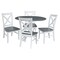 International Concepts Round 42 in. Dual Drop Leaf Dining Table with 4 X-back Chairs - 5 Piece Dining Set, 42 in W, Wood K05-42DP-C14-4 - alternate 1
